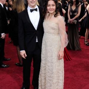 Nick Krause and Amara Miller at the 84th Annual Academy Awards, red carpet arrivals