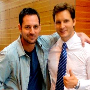 David Gere with Peter Facinelli on the set of Loosies 2011 directed by Michael Corrente