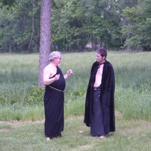 Ares Neil McDonald talking to Hades Bryan Kreutz just outside of Mount Olympus Ares entertaining Hades idea to plan an attack together and both rule MtOlympus