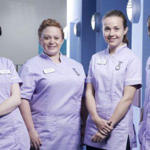 Aoife, Robyn, Ally and Jamie. Four new student nurses in Casualty