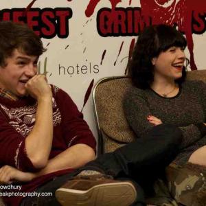 Gemma-Leah Devereux and Tommy Knight at Grimmfest press 2012