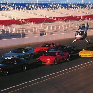 Motor Trend Magazine and TV series filming of high performance car test at Las Vegas Motor Speedway