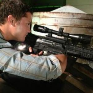 Mark Wahlberg double Beau Brasseaux on the set of the film 2 Guns