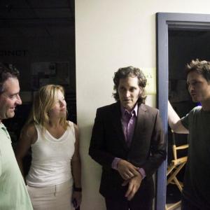 with Michelle Verdi, Vincent Gallo and Peter Facinelli on the set of Loosies - 2010