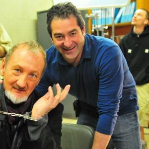 with Robert Englund on the set of Inkubus  2010