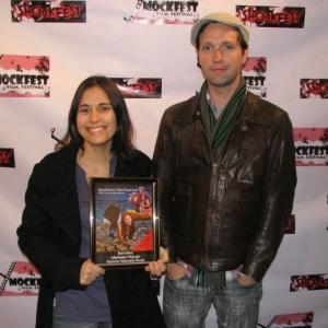 Melissa Vilardo wins Best Editing for HORROR MOVIES SUCK at the Shockfest Film Festival 2011