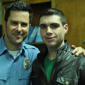 Tommy with Jonathan Silverman on the set of Inkubus