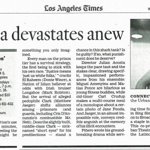LA Times review for Short Eyes by Miguel Pinero at The Los Angeles Theatre Center in 2011