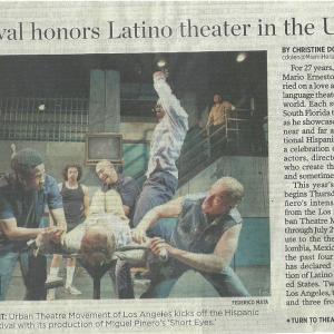 Miami Herald review of Short Eyes during the opening of The International Hispanic Theatre Festival at The Adrienne Arsht Center in 2012