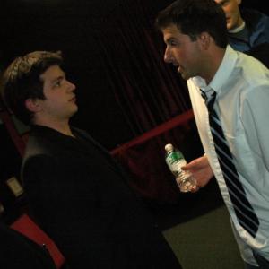 Director Zach Stasz and Producer Elliott Pruitt on the 2010 opening night of their production of 