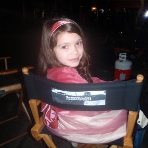 Alisha Newton on set of Supernatural - Clap Your Hands If You Believe.