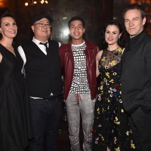 Anna Paquin Stephen Moyer Peter Sohn Anna Chambers and Marcus Scribner at event of The Good Dinosaur 2015