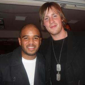 Ben Probert at the Screwed Wrap Party with Andrew Shim