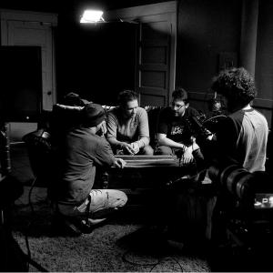 On the Kill Em All set as Kevin O'Hare, going over the scene with Director Shawn Wright