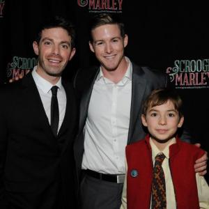 David Moretti Tommy Beardmore and Liam Jones at the Chicago world premiere of Scrooge  Marley