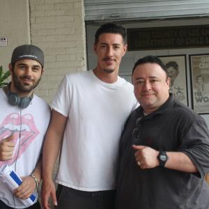 Jared Cohn Eric Balfour and Gabriel Campisi on the set of Little Dead Rotting Hood