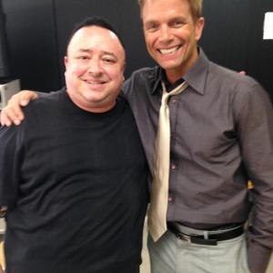 Gabriel Campisi and David Chokachi on the set of Schools Out