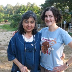 Windy Borman with Soraida Salwala, founder of the FAE Elephant Hospital in Thailand and star of 