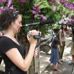 Windy Borman filming The Eyes of Thailand in Chiang Mai Thailand 2009