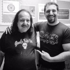 Ron Jeremy and James Balsamo on the set of Bite School