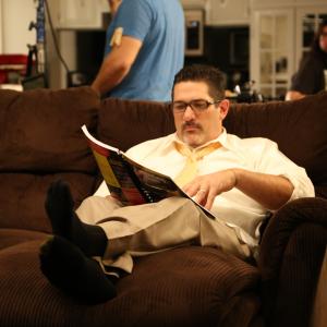 Thomas Haley on the set of Paperhearts