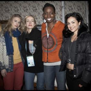 Getting ready to go up on a panel for Breakthrough actresses at Sundance 2011 with Adepero Oduye and Brit Marling