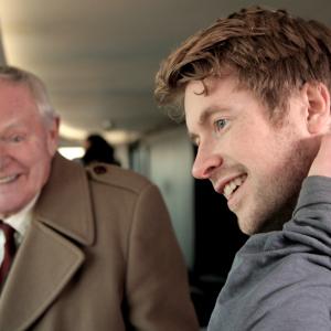Greg Ash and Julian Glover on the set of Mr Invisible 2013