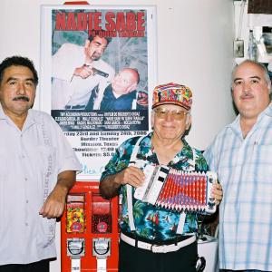 Rigoberto Ordaz, Wally Gonzalez, and Border Theater manager at premiere of 
