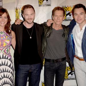 Kevin Bacon Shawn Ashmore Jessica Stroup and Sam Underwood at event of The Following 2013