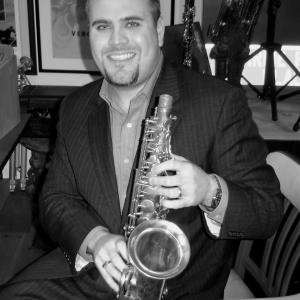 Jonathan Hartman with Charlie Parkers alto saxophone
