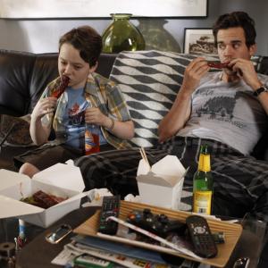 Still of David Walton and Benjamin Stockham in About a Boy 2014