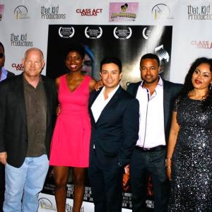 Nene Nwoko and the cast of Take The Spotlight movie