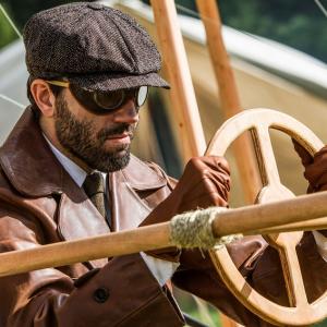 Daniel Van Thomas as aviator Glenn Curtiss in the mini-series, 
