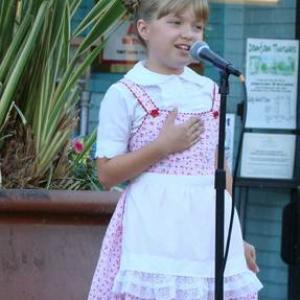 Jordyn Foley Gretlsinging The Lonely Goatherd to promote The Sound of Music Opening May 2009 at The El Campanil Theatre