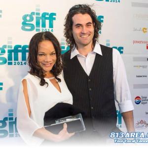 Actress/Producer Vivian Fleming-Alvarez and Producer Grant Johnson at the Opening Night of GIFF 2014.