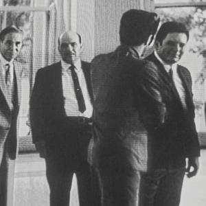 Joseph Wiseman, Jon Polito, Anthony Denison, Joe DeBartolo in episode 10, Crime Pays of TV show, 'Crime Story', 1986