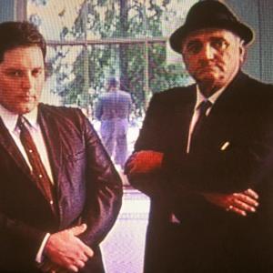 Joe DeBartolo (left) as a mob boss in episode 10, Crime Pays of the TV show 'Crime Story', 1986