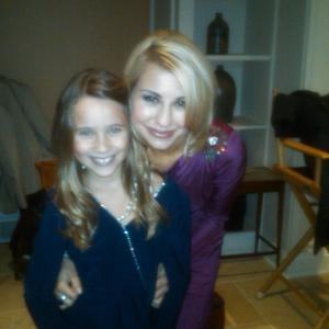Sammi with Chelsea Kane on the set of Lovestruck: The Musical