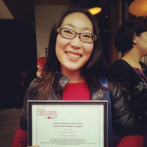Gloria Ui Young Kim winning Pitch Competition at Reel Asian Film Festival for her CBC project, Flamenco