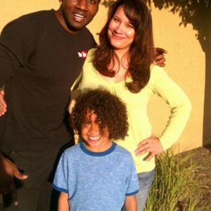 With DeStorm and mom Suzanne Gutierrez on the set of FINALLY FREE music video.
