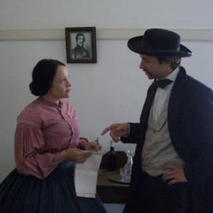 as Mary Surratt with JeanPierre Parent in The Hunt for John Wilkes Booth filmed in Fort Tejon California 2006