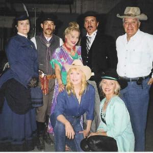 with Stella Stevens (kneeling) and friends, Safe Passage fundraiser at CBS Studios, 2001