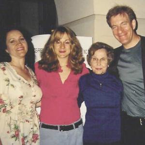 with CJ Jones, Oscar winner Kim Hunter, and director Doug Green, at premiere of The Hiding Place (starring Kim with Timothy Bottoms) - Pasadena, California 2000