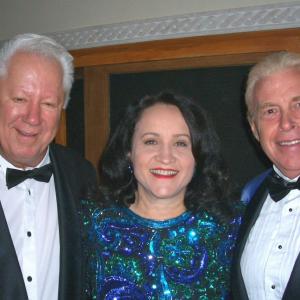 with Jim Myron (of Live From the Myron Ballroom) and Rock Riddle, at Jim's Christmas party - Hollywood Hills 2005