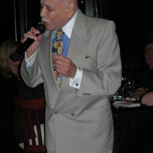 Singing at Club A Steakhouse, with house entertainer, Danny Nye