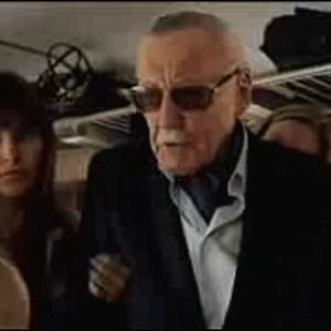 Still of Carina Aviles with Stan Lee on ABC's Agents of Shield.