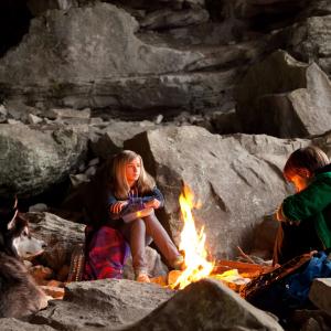 Zach and Hannah spend the night in the cave in, Against The Wild.