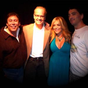 On set with The Kelsey Grammer and Bill Zucker Comedy Hour with Bill Zucker Kelsey Grammer and Guest Stars Lydia Cornell and Scott Baio February 2010