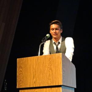 National Youth Arts Theater Award Ceremony Accepting Outstanding Lead Actor in a Musical Award