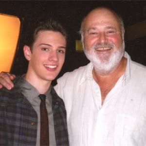 Michael Bolten and Rob Reiner on the set of Flipped